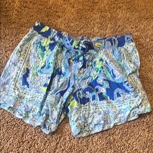 Lily pulitzer, small, Vibrant Blue and Green Patterned Shorts